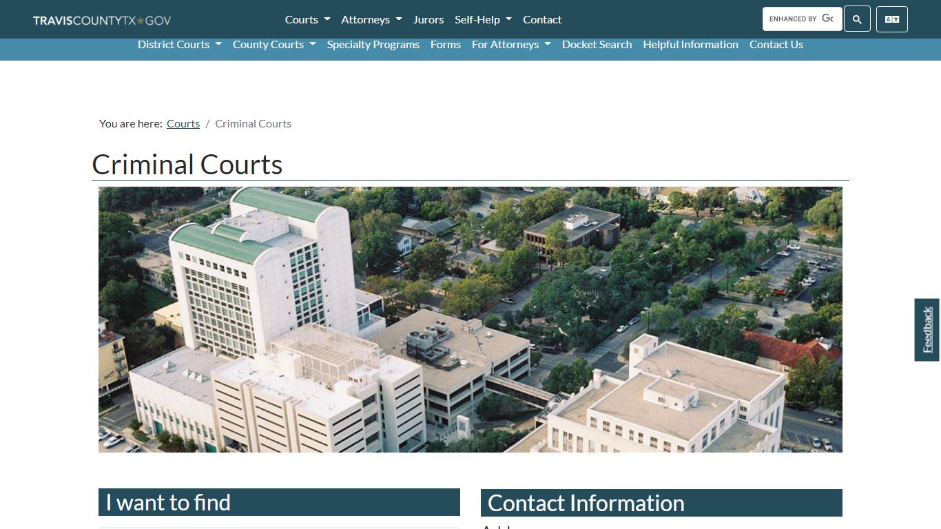 Criminal Courts - Travis County, Texas